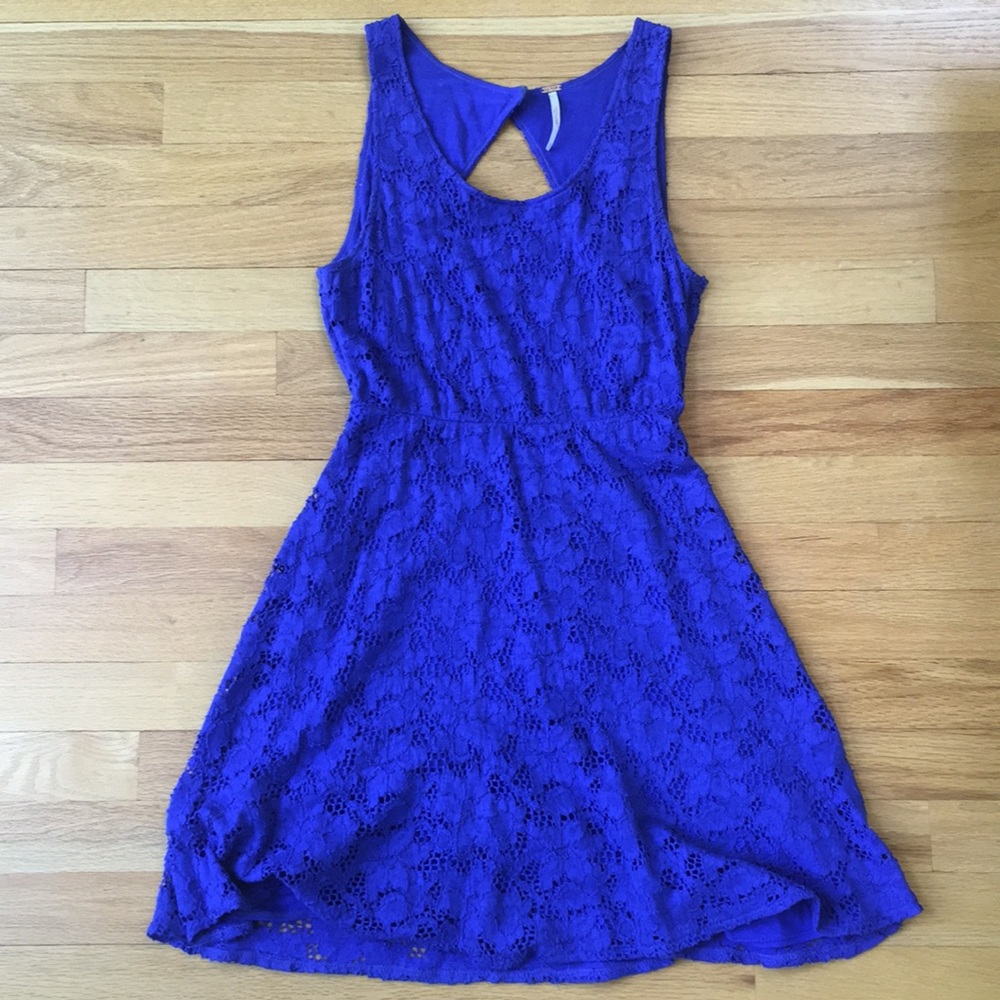 Free People Blue Lace Dress